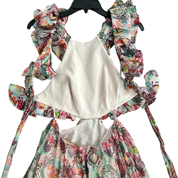 Zimmerman the Lovestruck Ruffle Maxi Dress Flaming Hearts Print size 0 | US 4 - Picture 11 of 16